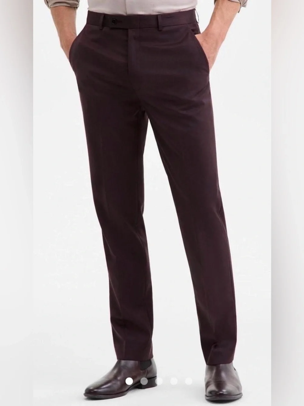 Calvin Klein Men's Red Trousers - Jace - Size 38W x 30L